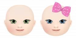 Clipart - Baby Face - Boy / Girl