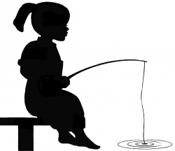 Girl Fishing Silhouette at GetDrawings.com | Free for personal use ...