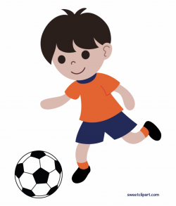 Boy Playing Soccer Futbol Clipart Clip Art - Boy Playing ...