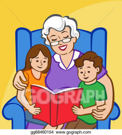 Stock Illustration - Story time with grandma. Clipart ...