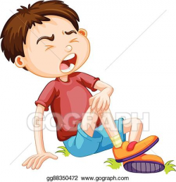 Vector Stock - Boy hurting from accident. Clipart ...