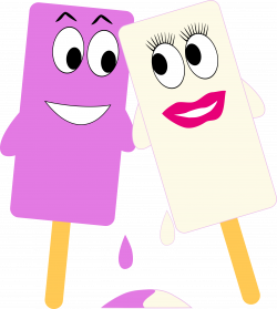 Clipart - Ice cream girl and boy in love