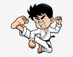Taekwondo Drawing Boy - Karate Kick Cartoon Clipart (#639510 ...
