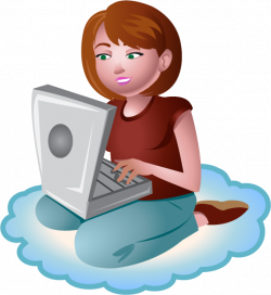 28+ Collection of Woman With Laptop Clipart | High quality, free ...