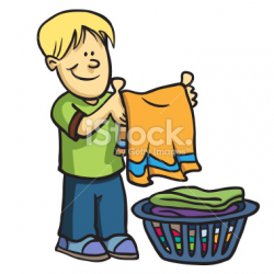 Boy Folding Clothes Clipart Clipart Suggest, Laundromat Clip ...