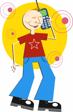 Clipart - Cartoon Phone Guy