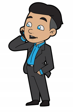 File:Cartoon Businessman On The Phone.svg - Wikimedia Commons