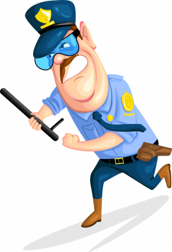 Cartoon Security guard Police officer - Batons, security guards 2813 ...