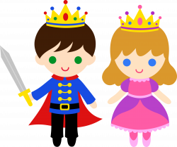 Cute Prince and Princess 1 - Free Clip Art