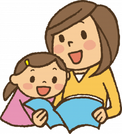 Clipart - Reading with Mother (#1)