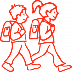 Clipart - Boy And Girl Students