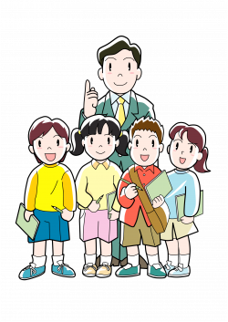 Clipart - Teacher and Students
