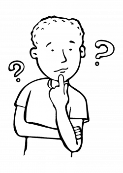 Clipart - Boy Thinking of Question