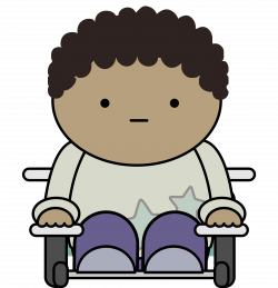 Clipart - Comic character - wheelchair user