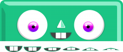 Clipart - Cute Box Monster with a smile