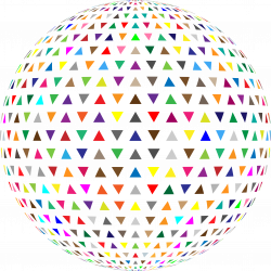 Clipart - Colorful Interlocking Triangles Sphere