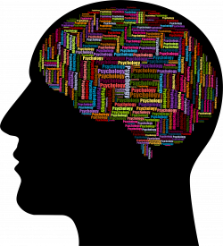 Clipart - Man Head Psychology Brain Wordcloud