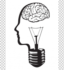 Incandescent Light Bulb Brain PNG, Clipart, Black And White ...