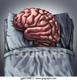 Clipart - Brain sleep. Stock Illustration gg83199817 - GoGraph