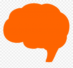 Brains Clipart Orange - Orange Cartoon Brain - Png Download ...