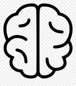 Brain Icons - Simple Brain Line Drawing Clipart (#1555797 ...