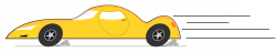 Clipart - Cartoon Car side view yellow
