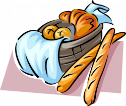 Baguette Bread with Croissant - Vector Image