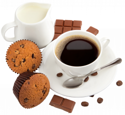 Coffee with Milk Muffins and Chocolate PNG Clipart Picture ...
