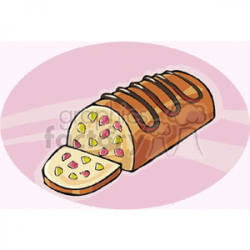 loaf of fruit bread clipart. Royalty-free clipart # 140741