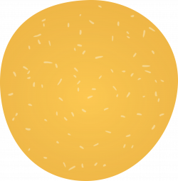 Clipart - Hamburger bun with sesame