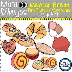 Mexican Sweet Bread Pan Dulce Mexicano Clip Art | Cakes ...