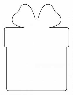 Christmas present pattern. Use the printable outline for crafts ...