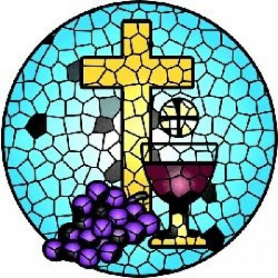 Bread, wine grapes & cross clipart. Use for first communion ...