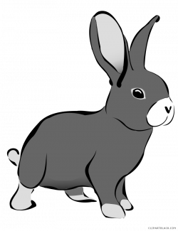 Gray Bunny Clipart - ClipartBlack.com