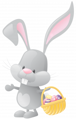 Easter Bunny with Basket Transparent PNG Clip Art Image | Gallery ...