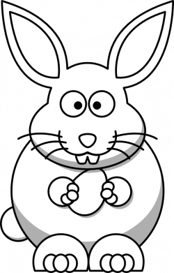 clipartist.net » Clip Art » bunny black white line art SVG