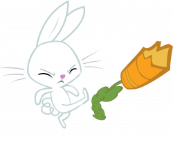 230847 - angel bunny, angry, artist:cloudshadezer0, carrot, kick ...