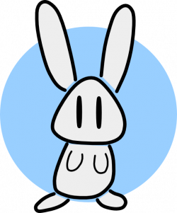 clipartist.net » Clip Art » conejo bunny rabbit animal super duper SVG