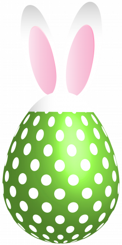 Easter Dotted Bunny Egg Green Transparent PNG Clip Art | Gallery ...