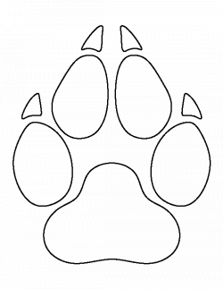 Wolf paw print pattern. Use the printable outline for crafts ...