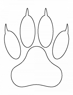 Lion paw print pattern. Use the printable outline for… | Printable ...