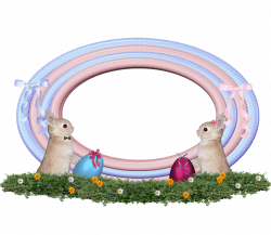 Bunnies Easter Frame | Gallery Yopriceville - High-Quality Images ...