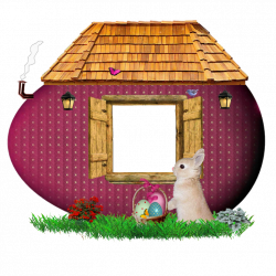 Easter Bunny House Frame | Gallery Yopriceville - High-Quality ...