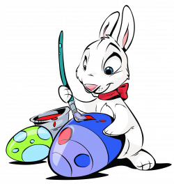 Easter Bunny Painting Eggs Transparent PNG Clipart | Gallery ...