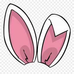 Bunny Rabbit Ears Features Face Head Pink White Girly ...