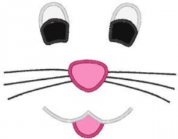 Easter Bunny Face Smile Embroidery Machine Applique Design D ...