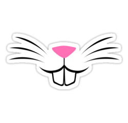 Rabbit nose sticker' Sticker by Mhea | Cute and fun stickers ...