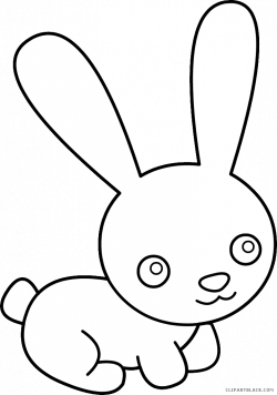 Bunny Outline Clipart - ClipartBlack.com