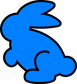 Cyan Bunny Clip Art at Clker.com - vector clip art online, royalty ...