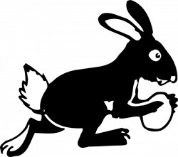 Bunny Running With Egg Clip Art at Clker.com - vector clip art ...